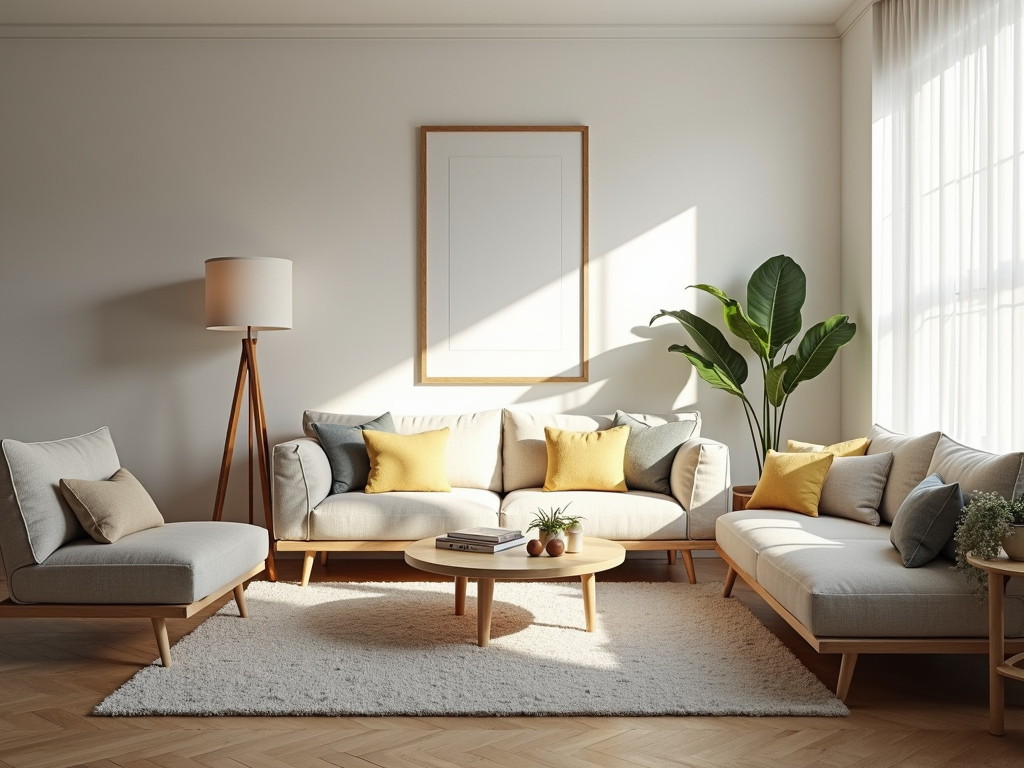 Minimalistisches Wohnzimmer