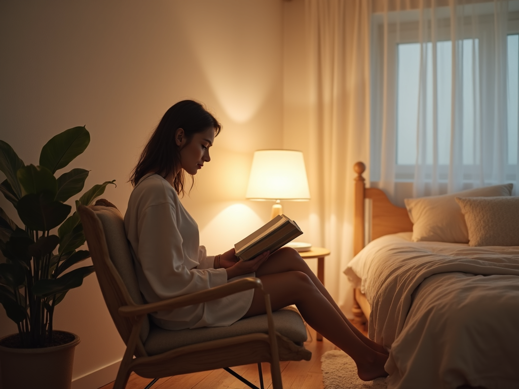 Entspannung im minimalistischen Schlafzimmer