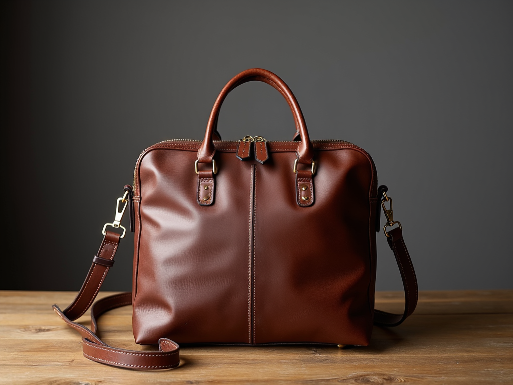 Hochwertige, zeitlose Ledertasche