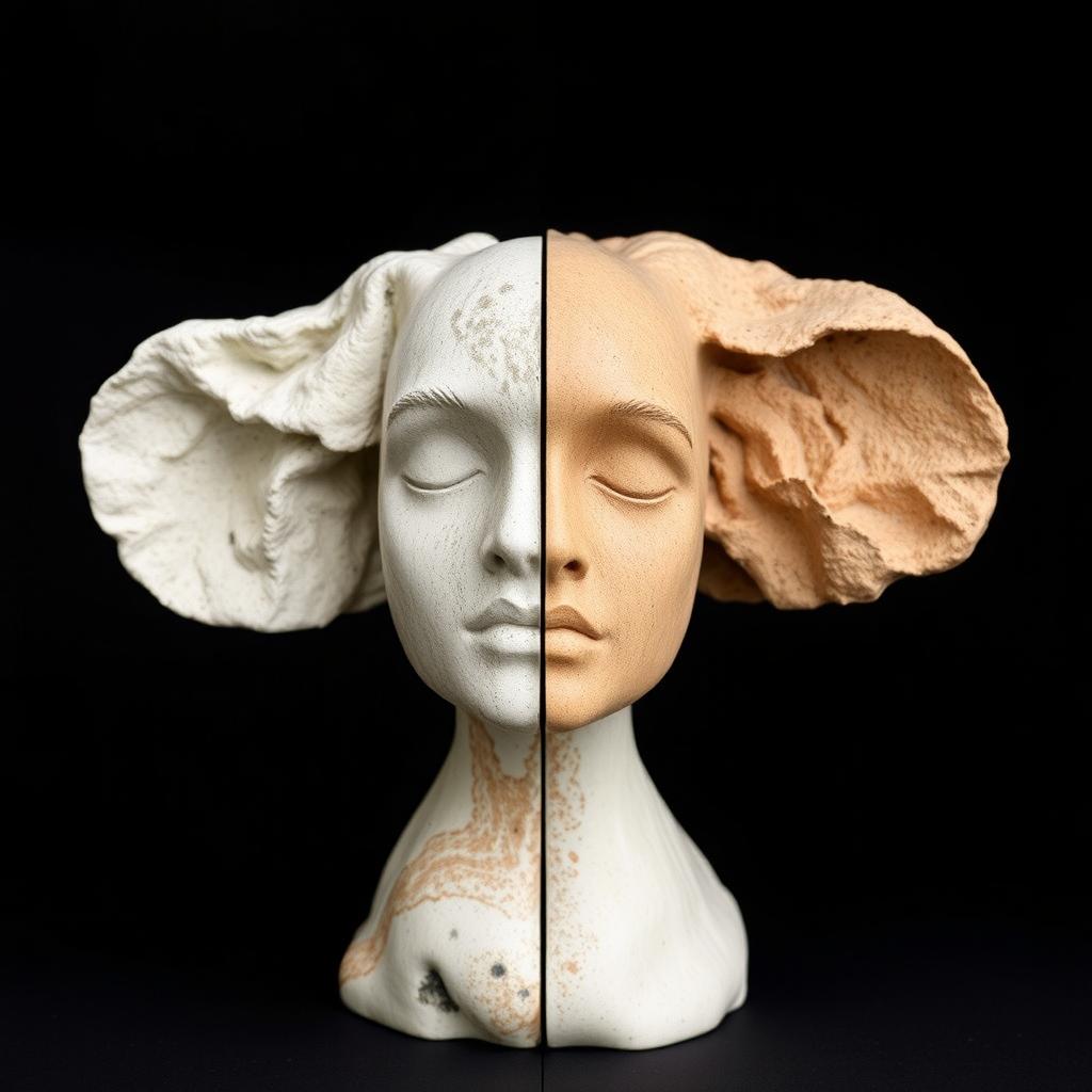 Skulptur aus natürlichen Materialien
