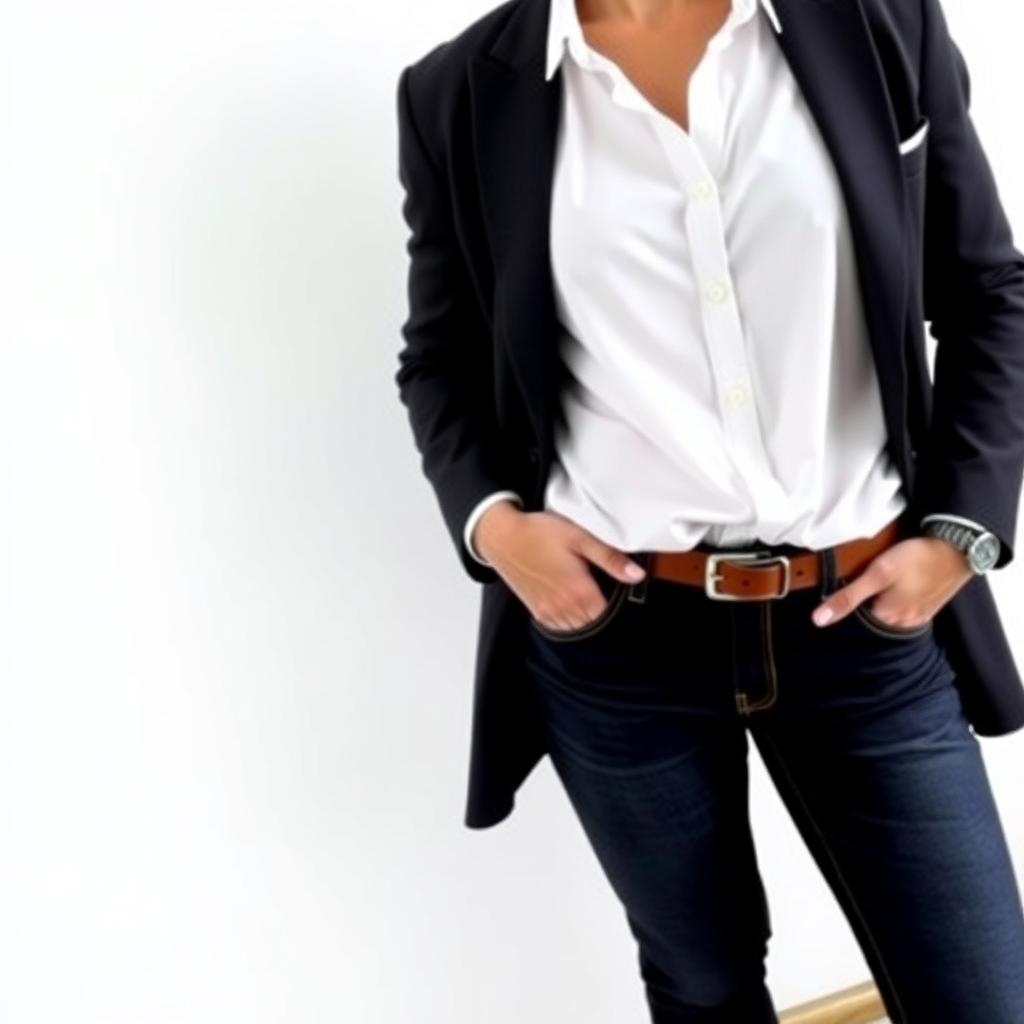 Ein minimalistisches Outfit mit Schlüsselstücken.