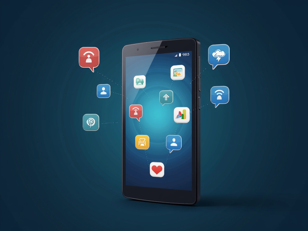 Smartphone mit Benachrichtigungen