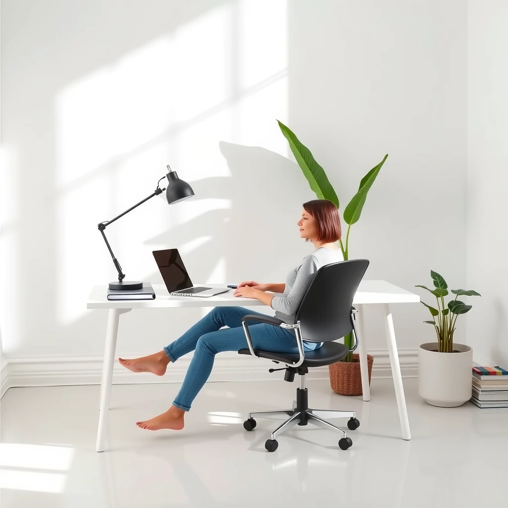 Minimalistischer Arbeitsplatz zu Hause