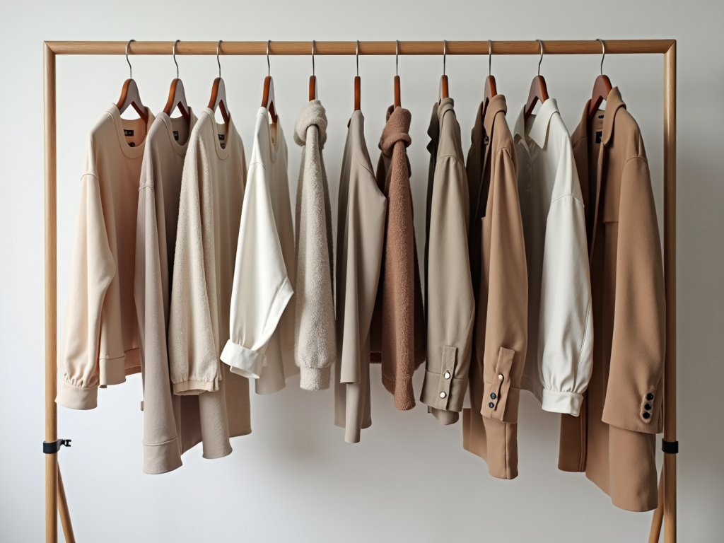 Eine Capsule-Garderobe als Beispiel für minimalistischen Stil