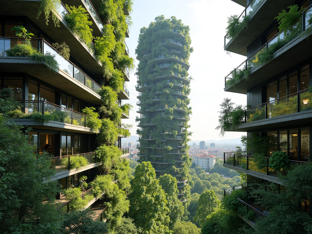 Bosco Verticale in Mailand, ein Wohngebäude mit Bäumen und Pflanzen auf den Balkonen.