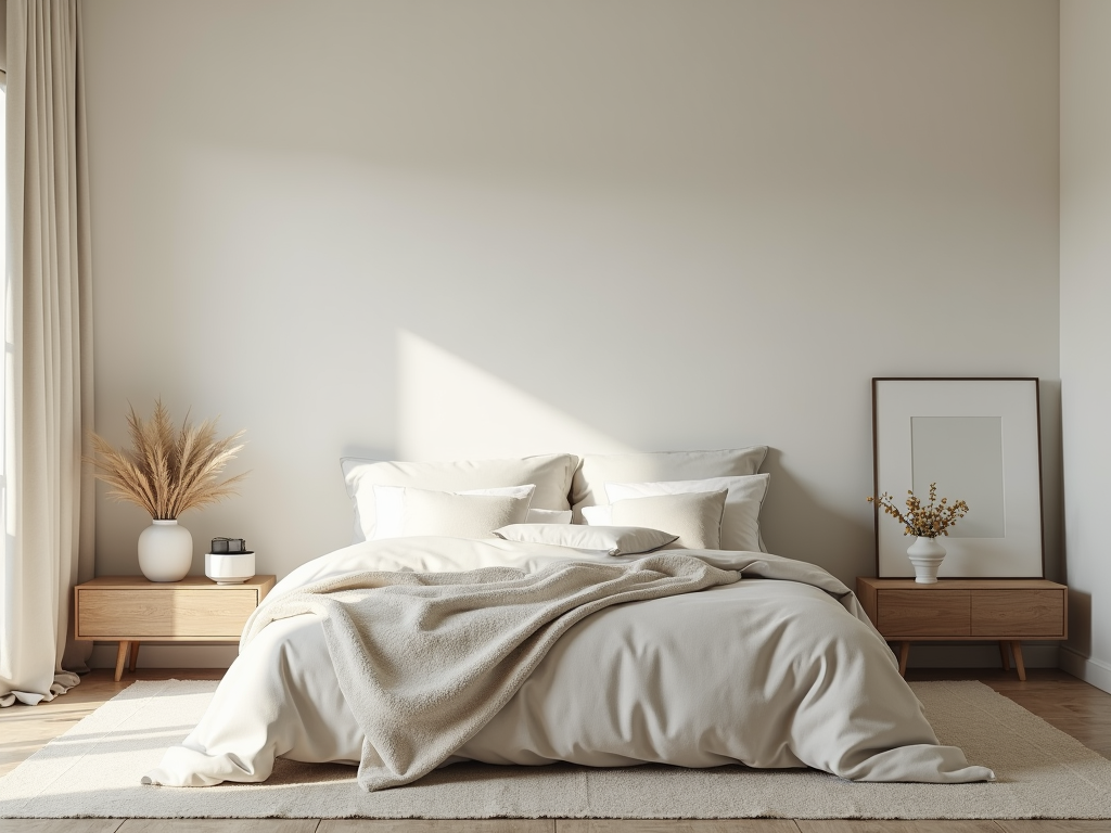 Minimalistisches Schlafzimmer für mehr Ruhe