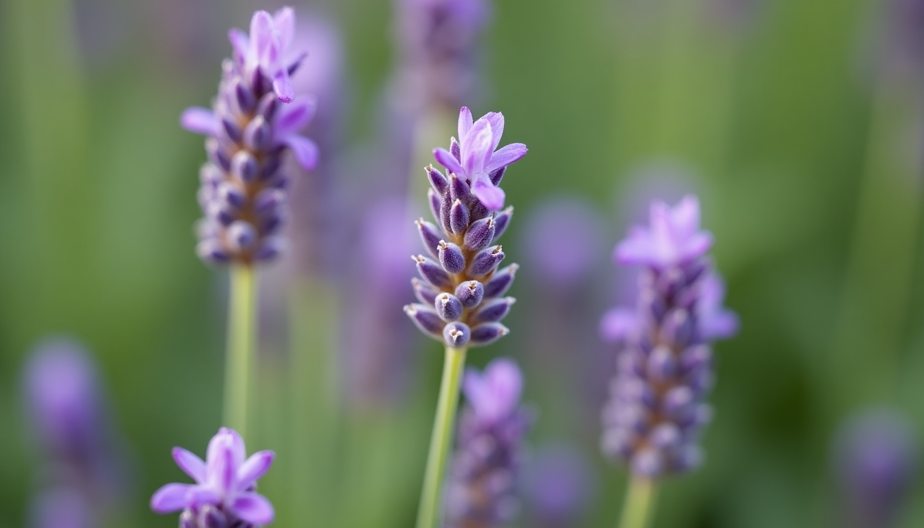 Nahaufnahme von Lavendel, einer typischen Pflanze in einem minimalistischen Garten.